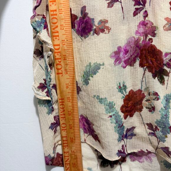 Paige Floral Ruffle Sleeveless Blouse Women’s M - Picture 7 of 8